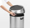 Brabantia Touch Bin Prullenbak - 60 liter - Matt Steel