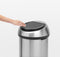 Brabantia Touch Bin Prullenbak - 60 liter - Matt Steel