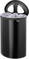 Brabantia Wasmand - 2 Vakken - met Deksel - 55 l - Matt Black / Dark Grey