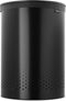 Brabantia Wasmand - 2 Vakken - met Deksel - 55 l - Matt Black / Dark Grey
