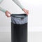 Brabantia Wasmand - met Deksel - 35 l - Matt Black/Kurken deksel
