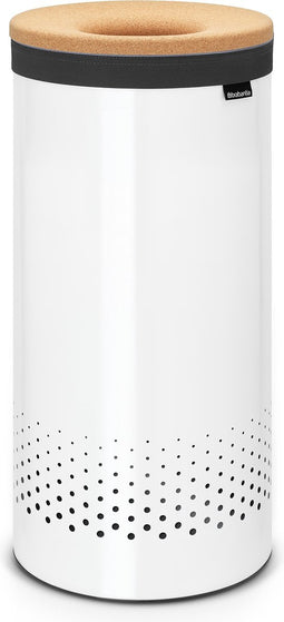 Brabantia Wasmand - met Deksel - 35 l - White / Kurken deksel