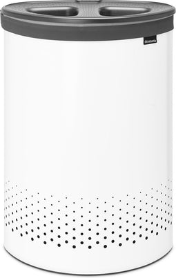 Brabantia Wasmand - met Deksel - 55 l - White / Kunststof deksel