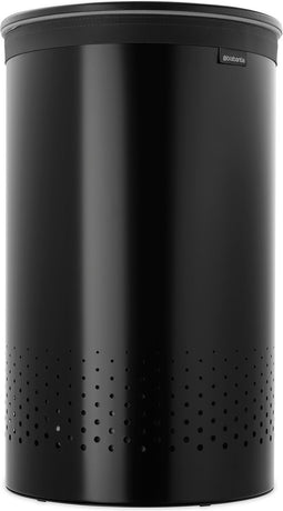 Brabantia Wasmand - met Deksel - 60 l - Matt Black / Dark Grey