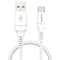 Braided USB-C naar USB-A kabel - 1 meter - Wit