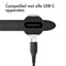 Braided USB-C naar USB-C kabel - 0,5 meter - Zwart