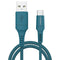 Braided USB-C naar USB kabel - 2 meter - Donkerblauw
