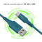 Braided USB-C naar USB kabel - 2 meter - Donkerblauw