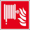 Brandslang bord - kunststof - F002 200 x 200 mm