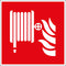 Brandslang bord - kunststof - F002 200 x 200 mm