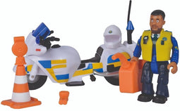 Brandweerman Sam Politie motorfiets inclusief figuur - Speelgoedvoertuig - vanaf 3 jaar