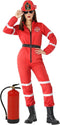 Brandweervrouw Kostuum Rood - Maat XL