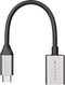 Hyper HD425D-GL - USB-C naar USB-A Adapter - 10 Gbps - Zilver Zwart