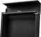 BRASQ Brievenbus Hangend Zwart Deluxe - Wandbrievenbus met Slot - met krantenvak - RVS