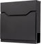 BRASQ Brievenbus Premium zwart met Krantenvak - Wandbrievenbus met Slot - Brievenbus hangend - RVS