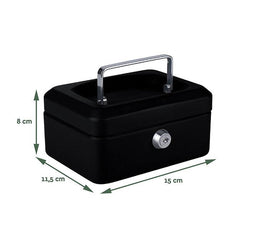 BRASQ Geldkist 150x115x80 mm Zwart MB100