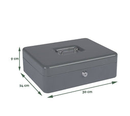 BRASQ Geldkist 30x24x9 cm Grijs MB300