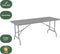 BRASQ Inklapbare Vouwtafel Grijs - 180x70x74cm- Campingtafel - Klaptafel - Weerbestendig - Tafel met draaghandvat