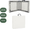 BRASQ Inklapbare Vouwtafel Wit - 120x60x74cm - Campingtafel - Klaptafel - Weerbestendig - Tafel met draaghandvat