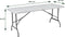 BRASQ Inklapbare Vouwtafel Wit - 180x70x74cm- Campingtafel - Klaptafel - Weerbestendig - Tafel met draaghandvat