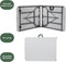 BRASQ Inklapbare Vouwtafel Wit - 180x70x74cm- Campingtafel - Klaptafel - Weerbestendig - Tafel met draaghandvat