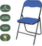 BRASQ Klapstoel Blauw Zwart - Vouwstoel - Opvouwbare stoel 43x38x78 cm - PVC - Eettafelstoel