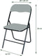BRASQ Klapstoel Grijs Zwart - Vouwstoel - Opvouwbare stoel 43x38x78 cm - PVC - Eettafelstoel