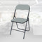 BRASQ Klapstoel Grijs Zwart - Vouwstoel - Opvouwbare stoel 43x38x78 cm - PVC - Eettafelstoel