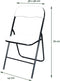 BRASQ Klapstoel Wit Zwart - Vouwstoel - Opvouwbare stoel 43x38x78 cm - PVC - Eettafelstoel