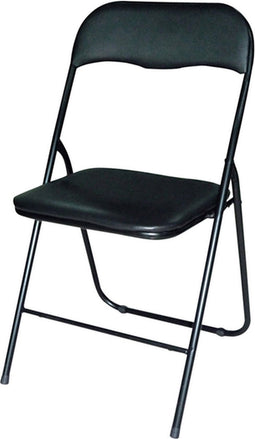 BRASQ Klapstoel Zwart - Vouwstoel - Opvouwbare stoel 43x38x78 cm - PVC - Eettafelstoel