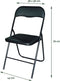 BRASQ Klapstoel Zwart - Vouwstoel - Opvouwbare stoel 43x38x78 cm - PVC - Eettafelstoel
