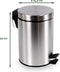 BRASQ Pedaalemmer 12 Liter PB112 - Prullenbak met uitneembare Pedaalemmer - Afvalbak - Vuilnisbak - RVS