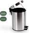 BRASQ Pedaalemmer 12 Liter PB112 - Prullenbak met uitneembare Pedaalemmer - Afvalbak - Vuilnisbak - RVS