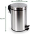 BRASQ Pedaalemmer 3 Liter PB103 - Prullenbak met Pedaalemmer - Afvalbak - Vuilnisbak - Prullenbakken - RVS