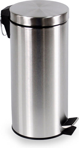BRASQ Pedaalemmer 30 Liter - RVS - PB130 - Prullenbak met uitneembare Pedaalemmer - Prullenbak - Vuilnisbak - Vuilbak - Afvalbak