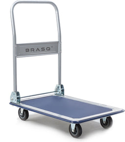 BRASQ Plateauwagen Inklapbaar - Draagvermogen 150 KG - Transportkar - Transportwagen - Magazijnwagen - Platformwagen