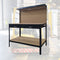 BRASQ Robuuste Werkbank met 2 lades zwart - Werktafel Incl. Ophangwand en haken - 120x60x155cm - Draagkracht Max. 225 KG