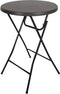 BRASQ Statafel Zwart ø80 x 110 cm - Bartafel - Vouwtafel - Inklapbaar van kunststof en metaal voor binnen en buiten