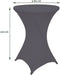 BRASQ Statafelrok Antraciet Grijs - ∅80-74 x110 cm - Statafelhoes extra Stretch voor Statafel, Bartafel, Partytafel - Voor binnen en buiten