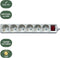 BRASQ Stekkerdoos 6-voudig Wit - 1,4 meter - Stekkerdozen - Verlengsnoer met stekkerdoos - Verlengkabel - Verlengsnoer - Met Randaarde