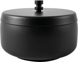 BRASQ Tafelasbak Zwart met Deksel - RVS - 1 liter inhoud - Asbak voor binnen én buiten