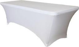 BRASQ Tafelrok Wit - 183x76x74cm - Tafelhoes extra Stretch voor Vouwtafel, Campingtafel, Inklapbare tafel - Voor binnen en buiten