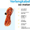 BRASQ Verlengsnoer 20 meter Oranje - Verlengkabel met randaarde - Verlengkabel voor binnen