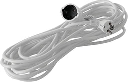 BRASQ Verlengsnoer 20 meter Wit - Verlengkabel met randaarde - Verlengkabel voor binnen