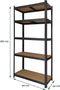 BRASQ Zwart Metalen Stellingkast Opbergrek Wandkast Opbergkast 180x90x40cm 5 Lagen kast 175 KG/plank - 875 KG max