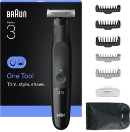 Braun All-in-One Series X XT3200 +7 Stylingtools - 4D Flex Scheerblad - Style & Scheer - Zwart
