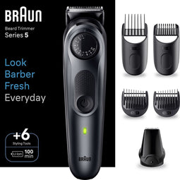 Braun Baardtrimmer - Series 5 - BT5450 - Trimmer Voor Heren met Stylingtools en 100 Minuten Gebruiksduur