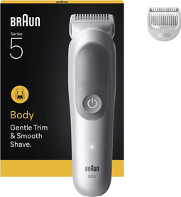 Braun Body Groomer Series 5 BG5500 +2 Verzorgingstools - Trim & Scheer Haar - Waterdicht - Grijs