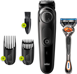Braun BT3242 - Baardtrimmer - 2 Opzetstukken - 1 Reinigingsborsteltje - 1 Gilette Scheermes - 39 Precisie Standen - Zwart
