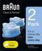 Braun Clean & Renew - 2 stuks - Reinigingsvloeistof Scheerapparaat